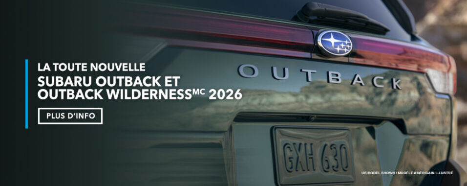 Découvrez les tout nouveaux VUS Outback et Outback Wilderness 2026.